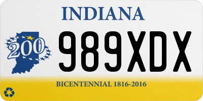 IN license plate 989XDX