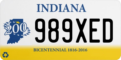 IN license plate 989XED