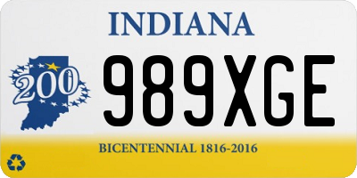 IN license plate 989XGE