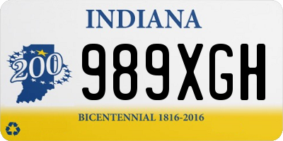 IN license plate 989XGH