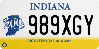 IN license plate 989XGY