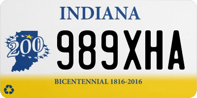 IN license plate 989XHA