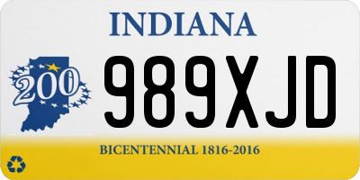 IN license plate 989XJD