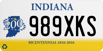 IN license plate 989XKS