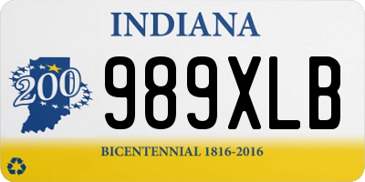 IN license plate 989XLB