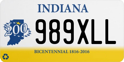 IN license plate 989XLL