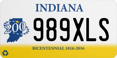 IN license plate 989XLS