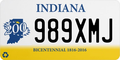 IN license plate 989XMJ