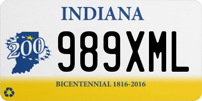 IN license plate 989XML