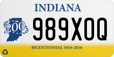 IN license plate 989XOQ