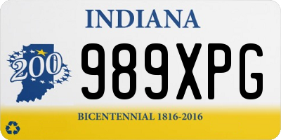 IN license plate 989XPG