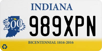 IN license plate 989XPN