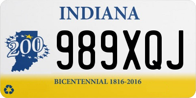 IN license plate 989XQJ