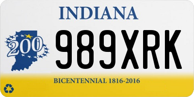 IN license plate 989XRK