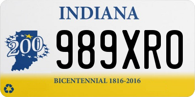 IN license plate 989XRO