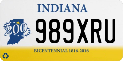 IN license plate 989XRU