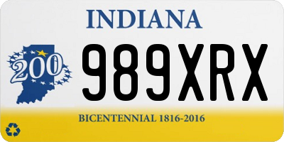 IN license plate 989XRX