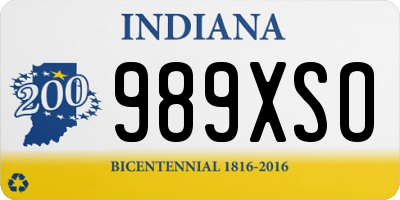 IN license plate 989XSO