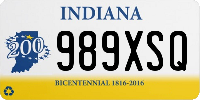 IN license plate 989XSQ