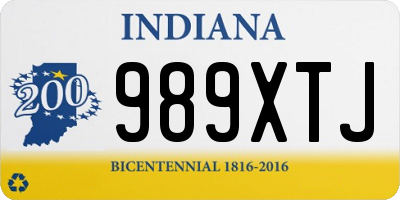 IN license plate 989XTJ