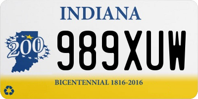 IN license plate 989XUW