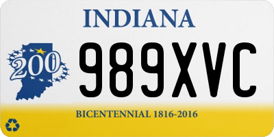 IN license plate 989XVC