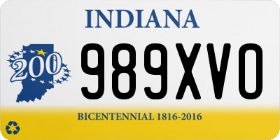 IN license plate 989XVO