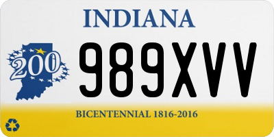 IN license plate 989XVV