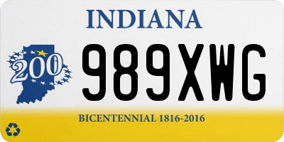 IN license plate 989XWG