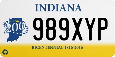 IN license plate 989XYP