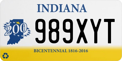 IN license plate 989XYT