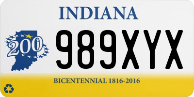 IN license plate 989XYX