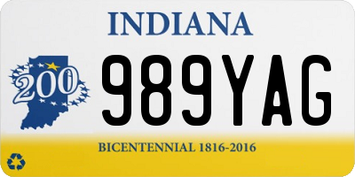 IN license plate 989YAG