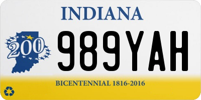 IN license plate 989YAH