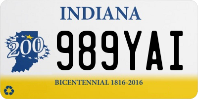 IN license plate 989YAI