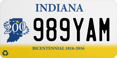 IN license plate 989YAM