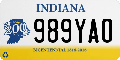 IN license plate 989YAO
