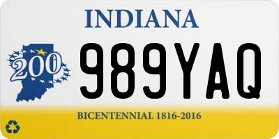 IN license plate 989YAQ