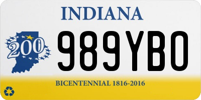 IN license plate 989YBO