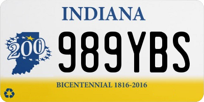 IN license plate 989YBS