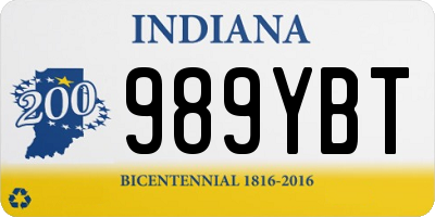 IN license plate 989YBT