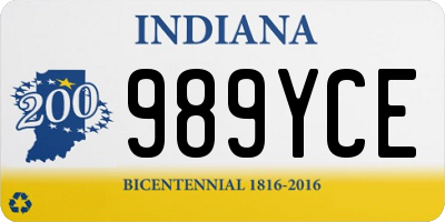 IN license plate 989YCE