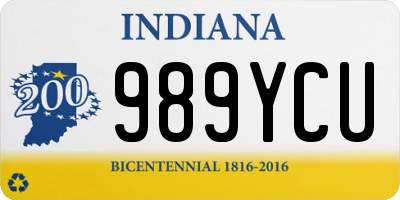 IN license plate 989YCU