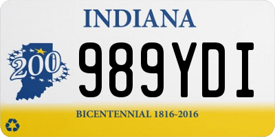 IN license plate 989YDI