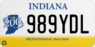 IN license plate 989YDL