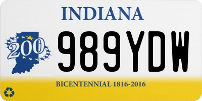 IN license plate 989YDW