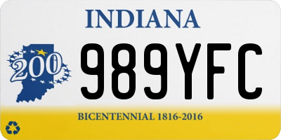 IN license plate 989YFC