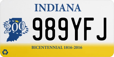 IN license plate 989YFJ