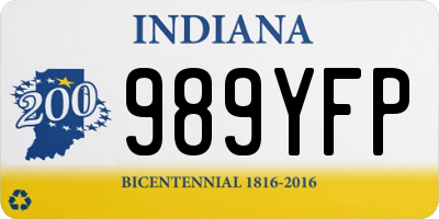 IN license plate 989YFP