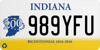 IN license plate 989YFU